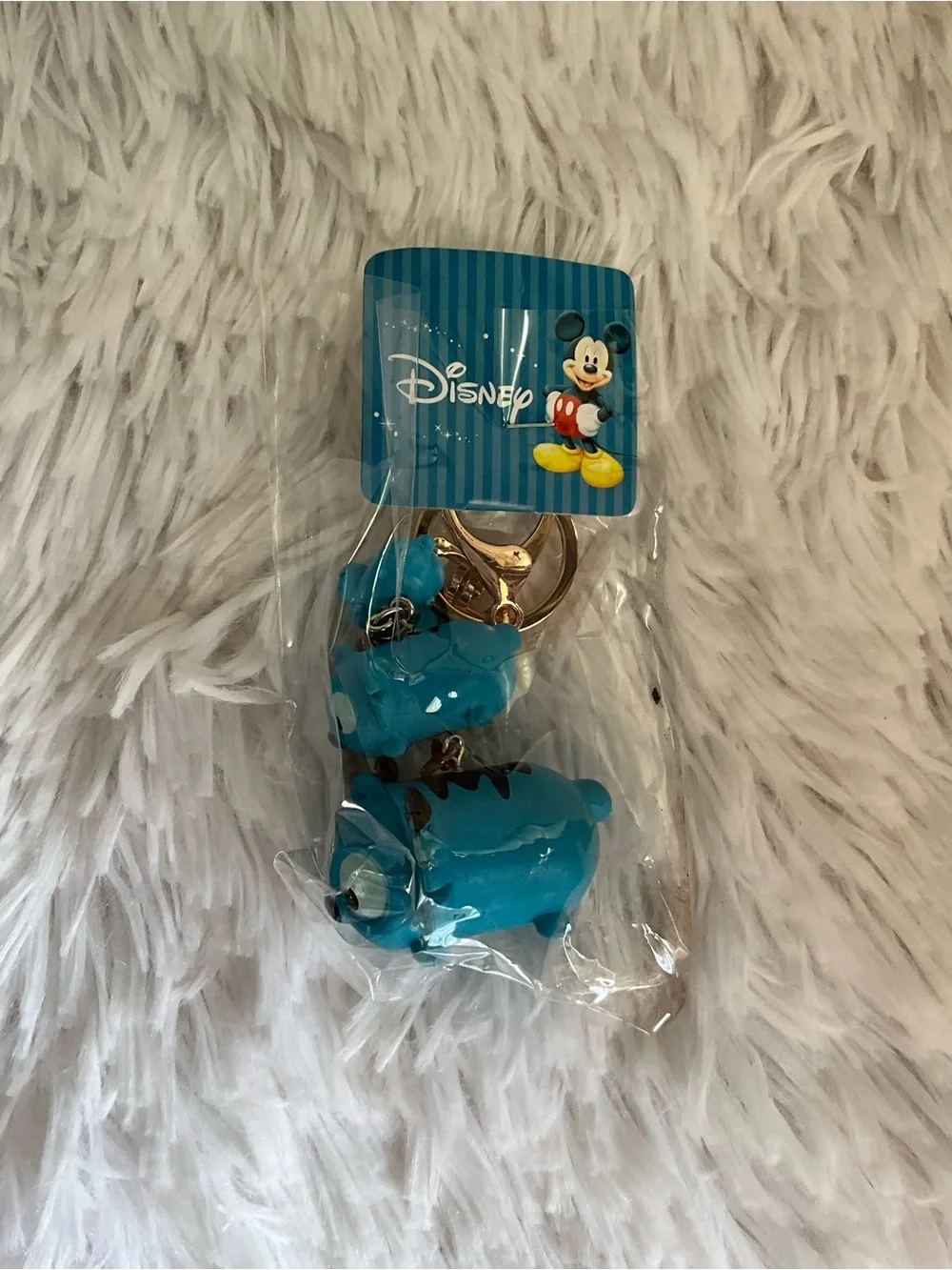 Disney Blue Stitch Tsum Tsum Stacked Charm Keychain for Kids